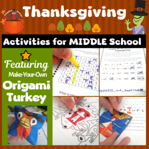 Thanksgiving activities for middle school
