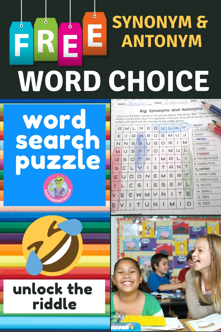 antonym word search puzzles